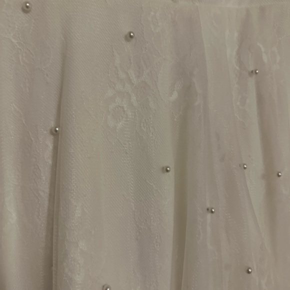 Torrid White Lace Tea Length Wedding Dress - Picture 2 of 6